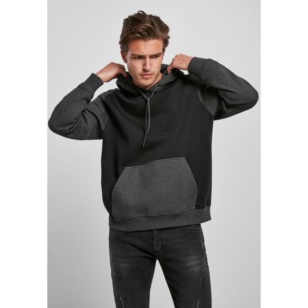 Bluza z kapturem Urban Classics 2-tone fake raglan. Brązowe bluzy Urban Classics, m, bez wzorów, z kapturem. Za 232.50 zł.