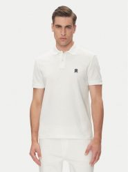 Tommy Hilfiger Polo MW0MW33167 Biały Regular Fit. Białe koszulki polo Tommy Hilfiger, m, bez wzorów, z bawełny, bez kołnierzyka, bez ramiączek. Za 349.99 zł.
