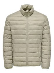 ONLY & SONS Kurtka pikowana "Gavin" w kolorze beżowym rozmiar: XL. Brązowe kurtki Only & Sons, xl, bez wzorów, z poliamidu, bez kaptura. Za 136.13 zł.