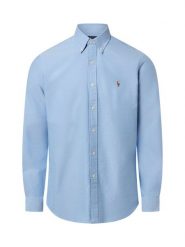 Polo Ralph Lauren Męska koszula casualowa - Custom Fit Mężczyźni Modern Fit Bawełna niebieski jednolity, S. Niebieskie koszule Polo Ralph Lauren, m, bez wzorów, z bawełny, bez kołnierzyka, bez ramiączek. Za 779.95 zł.