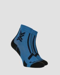 Skarpety unisex X-Socks TRAILRUN DISCOVER ANKLE MINERAL BLUE/X BLACK A016. Niebieskie skarpety X-Socks, bez wzorów, z włókna. Za 109.99 zł.