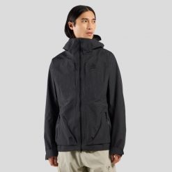 Kurtka męska Odlo ASCENT 3L WATERPROOF Jacket hardshell. Czarne kurtki ODLO, l, bez wzorów, z hardshellu, bez kaptura. Za 1,699.99 zł.
