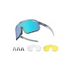 Okulary sportowe z polaryzacją i 3 wymiennymi soczewkami ROCKBROS. Brązowe okulary przeciwsłoneczne ROCKBROS. Za 142.74 zł.