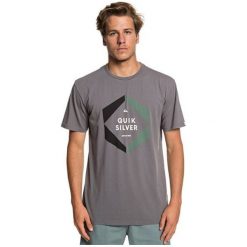 Quiksilver T-shirt męski Hexa logo SS Quiet Shade EQYZT05260-KZE0 (rozmiar M). T-shirty sportowe Quiksilver, bez wzorów, bez ramiączek. W wyprzedaży za 78.00 zł.