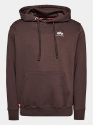 Alpha Industries Bluza Basic Small Logo 196318 Brązowy Regular Fit. Brązowe bluzy Alpha Industries, m, bez wzorów, z bawełny, bez kaptura. Za 229.99 zł.