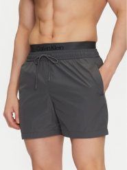 Calvin Klein Swimwear Szorty kąpielowe KM0KM01104 Szary Regular Fit. Szare kąpielówki Calvin Klein Swimwear, m, bez wzorów, z syntetyku. Za 219.99 zł.
