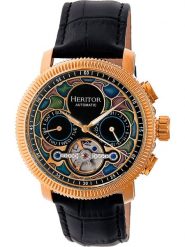 Heritor Zegarek automatyczny "Aura" w kolorze różowozłoto-czarnym rozmiar: onesize. Czarne, analogowe zegarki Heritor, ze stali. Za 587.99 zł.
