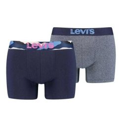 Bokserki Męskie Z Logo (zestaw 2 Sztuk). Szare bokserki Levi's®, m, bez wzorów, z bawełny. Za 158.99 zł.