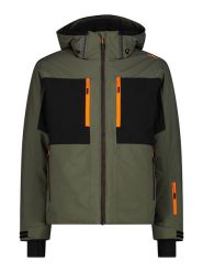 CMP Kurtka narciarska w kolorze oliwkowo-czarnym rozmiar: 50. Brązowe kurtki outdoor i hardshell CMP, bez wzorów, bez kaptura. Za 425.06 zł.