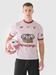 4F Koszulka klubowa wyjazdowa z sezonu 2024/25 męska 4F x Piast Gliwice - multikolor L. Brązowe t-shirty 4F, l, bez wzorów, z dzianiny, bez kołnierzyka, bez ramiączek. Za 259.99 zł.