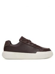 Calvin Klein Sneakersy Chunky Cupsole Lace Up Lth Pinch YM0YM01454 Bordowy. Czerwone buty sportowe casual CALVIN KLEIN, bez wzorów, ze skóry, bez zapięcia. Za 569.99 zł.