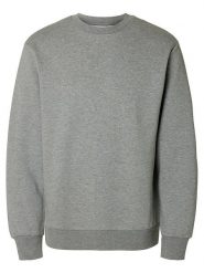 SELECTED HOMME Bluza w kolorze szarym rozmiar: M. Szare bluzy Selected Homme, m, bez wzorów, z bawełny, bez kaptura. Za 106.13 zł.