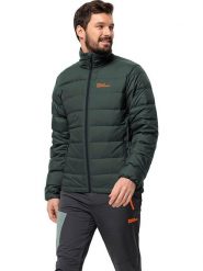 Jack Wolfskin Kurtka puchowa "Ather" w kolorze zielonym rozmiar: XL. Zielone kurtki Jack Wolfskin, na zimę, xl, bez wzorów, z puchu, bez kaptura. Za 402.53 zł.