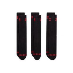 Skarpety nike air jordan essentials crew 3pack black university red. Czarne skarpety Nike, bez wzorów. Za 79.00 zł.