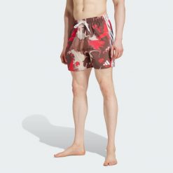 Szorty do pływania Tie-Dye 5-Inch. Czerwone odzież kąpielowa Adidas, m, bez wzorów, z materiału, sportowe. Za 199.00 zł.