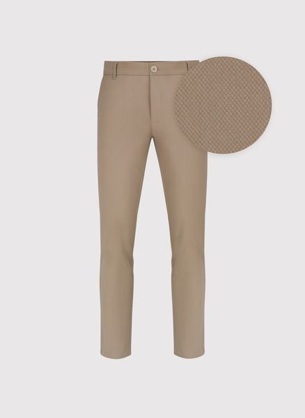 PAKO LORENTE – Beżowe spodnie męskie. Brązowe spodnie materiałowe Pako Lorente, na co dzień, na wiosnę, l, bez wzorów, z bawełny, casualowe. Za 99.99 zł.