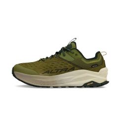 Buty trekkingowe Altra Olympus 6 Hike Low Gtx. Zielone buty turystyczne Altra, bez wzorów, z gore-texu, bez zapięcia, tenisowe, gore-tex. Za 967.50 zł.