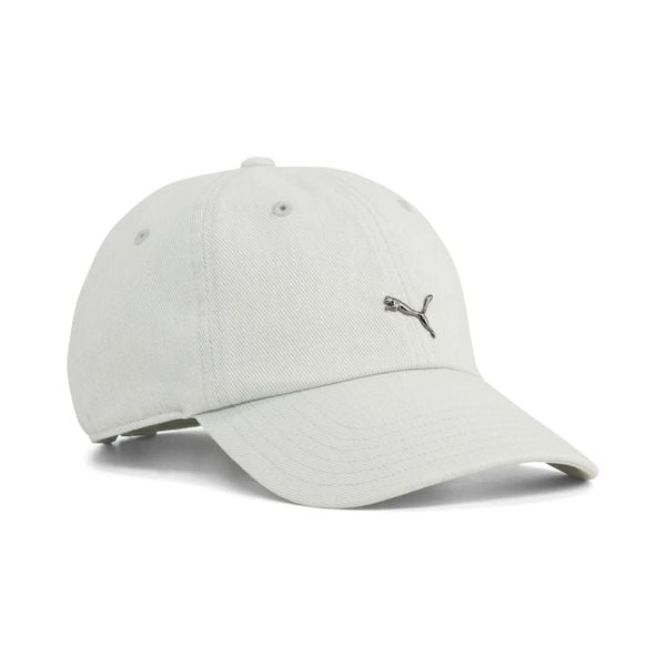 Czapka typu dad WARDROBE ESS Metal PUMA. Zielone czapki z daszkiem Puma, na jesień, bez wzorów, z bawełny. Za 109.00 zł.