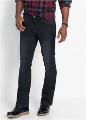 Dżinsy ze stretchem Slim Fit Bootcut. Niebieskie jeansy bonprix, m. Za 74.99 zł.