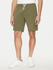 Tommy Hilfiger Szorty sportowe UM0UM03364 Zielony Regular Fit. Zielone krótkie spodenki sportowe Tommy Hilfiger, l, bez wzorów, z bawełny. Za 129.99 zł.