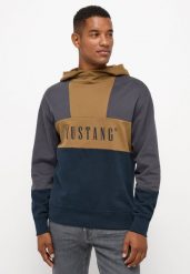 MĘSKA BLUZA Z KAPTUREM MUSTANG LOGO Bennet Color Block Carbon 1014506 4135. Bluzy Mustang, m, bez wzorów, z kapturem. Za 149.99 zł.