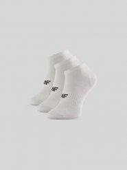 4F Skarpetki krótkie (3-pack) męskie - białe 39-42. Białe skarpety 4F, bez wzorów, z bawełny. Za 49.99 zł.
