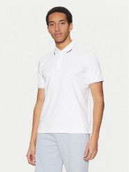 Calvin Klein Polo K10K114130 Biały Regular Fit. Białe koszulki polo CALVIN KLEIN, m, bez wzorów, z bawełny, bez kołnierzyka, bez ramiączek. Za 219.99 zł.