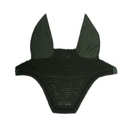 Czapka przeciw muchom dla konia z cichego weluru, mini perełki Kentucky Horsewea. Zielone czapki zimowe KENTUCKY HORSEWEAR, bez wzorów, z weluru. Za 318.00 zł.