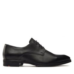 Półbuty Lloyd. Czarne eleganckie półbuty Lloyd, bez wzorów, bez obcasa, bez zapięcia. Za 249.99 zł.