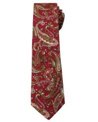 Oryginalny Krawat Męski- 6 cm - Alties, Wzór Paisley. Czerwone krawaty i muchy Alties, bez wzorów, z tkaniny. Za 49.00 zł.