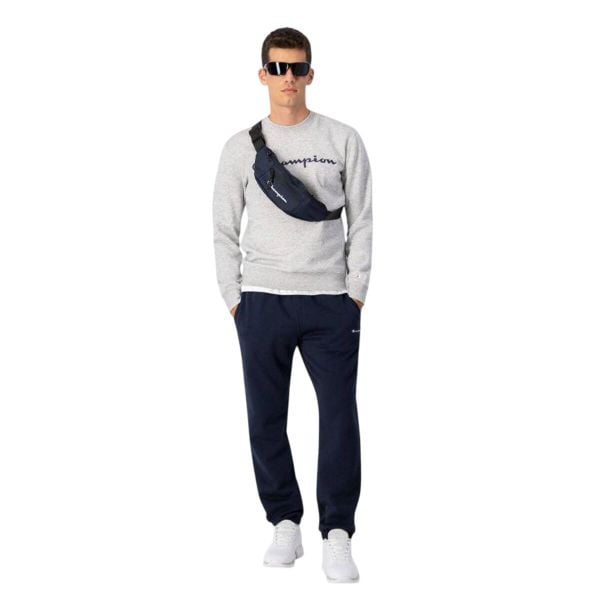 Męska Bluza Z Haftowanym Logo. Szare bluzy z kapturem Champion, m, bez wzorów, z bawełny, z kapturem. Za 248.50 zł.