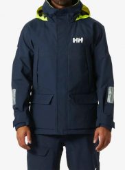 Kurtka przeciwdeszczowa męska Helly Hansen Pier 4.0 Jacket. Niebieskie kurtki Helly Hansen, l, bez wzorów, z materiału, bez kaptura. Za 1,077.50 zł.