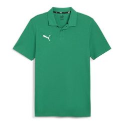 Koszulka sportowa męska Puma Team Goal Casuals Polo. Zielone t-shirty sportowe Puma, bez wzorów, z bawełny, bez ramiączek, do piłki nożnej. Za 89.09 zł.