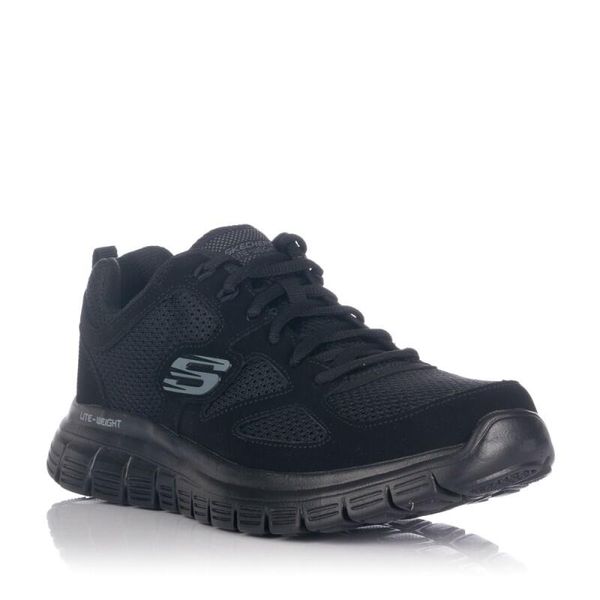 Buty Mężczyzna Skechers Burns czarny. Czarne buty sportowe casual Skechers, bez wzorów, bez zapięcia. Za 219.99 zł.