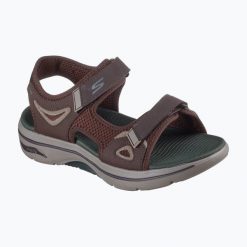 Sandały męskie SKECHERS Go Walk Arch Fit 2.0 Capistrano. Brązowe sandały Skechers, bez zapięcia. Za 329.99 zł.