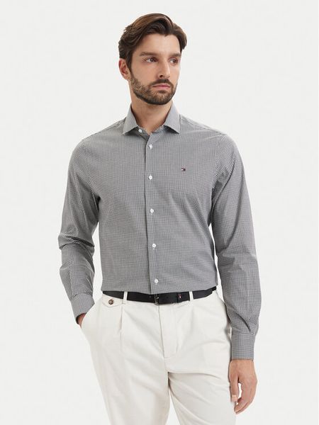 Tommy Hilfiger Koszula Gingham MW0MW42931 Czarny Regular Fit. Czarne koszule Tommy Hilfiger, m, bez wzorów, z bawełny, bez kołnierzyka, bez ramiączek. Za 329.99 zł.