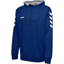 Bluza sportowa z kapturem męska Hummel Go Cotton Hoodie. Niebieskie bluzy z kapturem Hummel, na wiosnę, m, z aplikacjami, z bawełny, z kapturem. Za 190.95 zł.