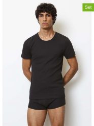 Marc O´Polo Koszulki (2 szt.) w kolorze czarnym rozmiar: L. Czarne bezrękawniki l, bez wzorów, bez kołnierzyka, bez ramiączek. Za 130.50 zł.