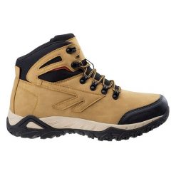 Buty trekkingowe męskie Hi-Tec Medin MID - brązowe, Rozmiar buta 41. Brązowe buty trekkingowe Hi-tec, bez wzorów, z gumy, bez zapięcia. W wyprzedaży za 149.99 zł.