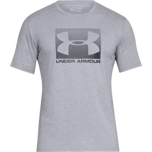 Koszulka sportowa męska Under Armour Boxed Sportstyle. Czarne t-shirty sportowe Under Armour, bez wzorów, bez ramiączek, na fitness i siłownię. Za 110.20 zł.