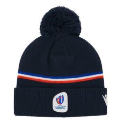 Czapka z pomponem Macron RWC France 2023. Niebieskie czapki zimowe Macron, bez wzorów. Za 170.00 zł.