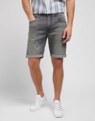 LEE MĘSKIE SPODNIE JEANSOWE 5 POCKET SHORT WASHED GREY 112349330 L73M015973. Szare szorty Lee, l, bez wzorów, z jeansu. Za 159.99 zł.