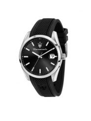 Maserati Zegarek Attrazione R8851151004 Czarny. Czarne, analogowe zegarki maserati. Za 589.99 zł.