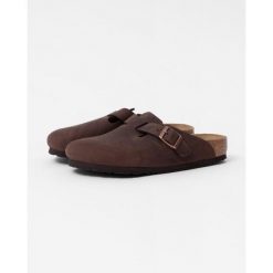 Klapki unisex Birkenstock Boston BS S. Czarne klapki Birkenstock, z jeansu. Za 812.00 zł.