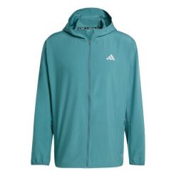 Kurtka adidas Run It. Zielone kurtki Adidas, bez wzorów, bez kaptura. W wyprzedaży za 245.00 zł.