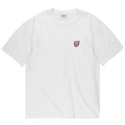T-shirt sportowy z krótkim rękawem męski Small Shield T-shirt. Białe t-shirty sportowe Prosto., bez wzorów, z bawełny, bez ramiączek. Za 114.99 zł.
