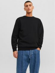 Jack&Jones Bluza Bradley 12249341 Czarny Relaxed Fit. Czarne bluzy Jack&Jones, m, bez wzorów, z bawełny, bez kaptura. Za 79.99 zł.