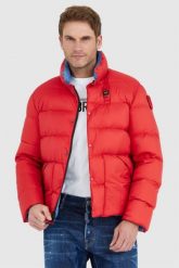 BLAUER Czerwona puchowa kurtka męska FLETCHER. Czerwone kurtki Blauer USA, l, bez wzorów, z puchu, bez kaptura. W wyprzedaży za 1,089.99 zł.