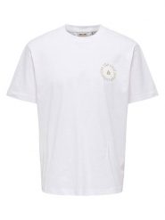 ONLY & SONS Koszulka "Onsfred" w kolorze białym rozmiar: M. Białe bezrękawniki Only & Sons, m, bez wzorów, bez kołnierzyka, bez ramiączek. Za 65.54 zł.