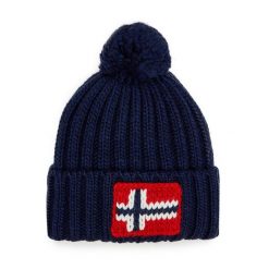Czapka Napapijri. Niebieskie czapki zimowe Napapijri, bez wzorów. Za 149.99 zł.